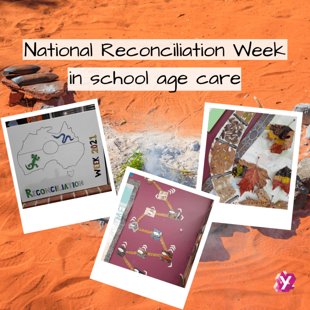 images of school age care celebrating Reconciliation week